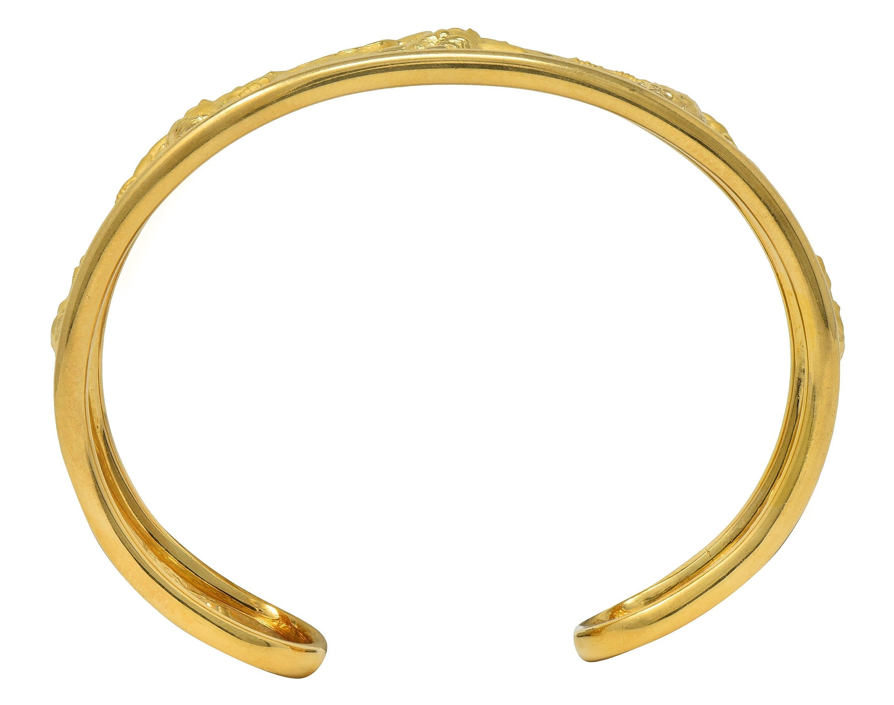 Carrera y Carrera 1990, oro giallo 18 carati, bracciale Cherub Angel Vintage in vendita 4