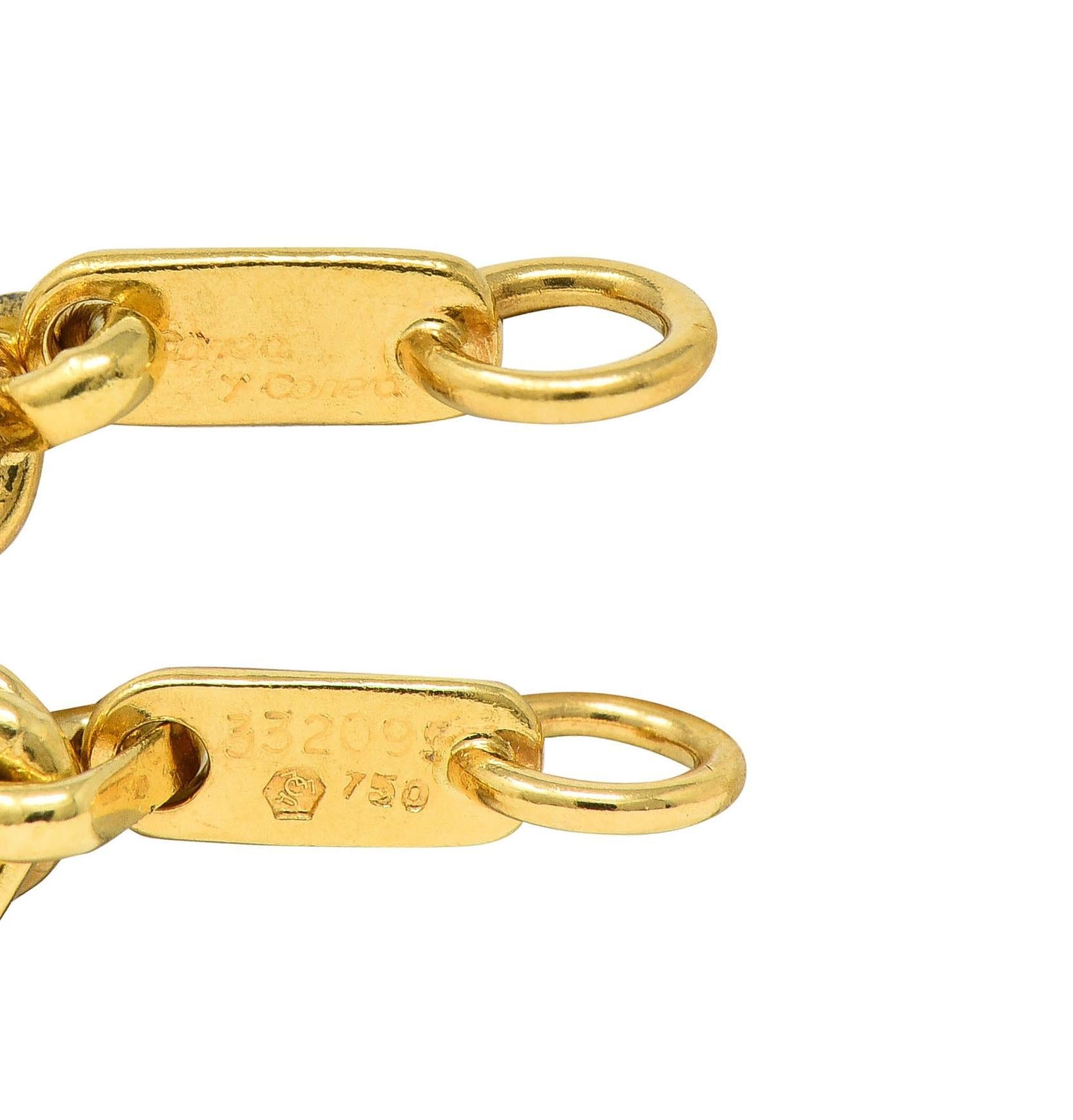 Carrera Y Carrera 1990's 18 Karat Yellow Gold Vintage Cherub Charm Bracelet 6