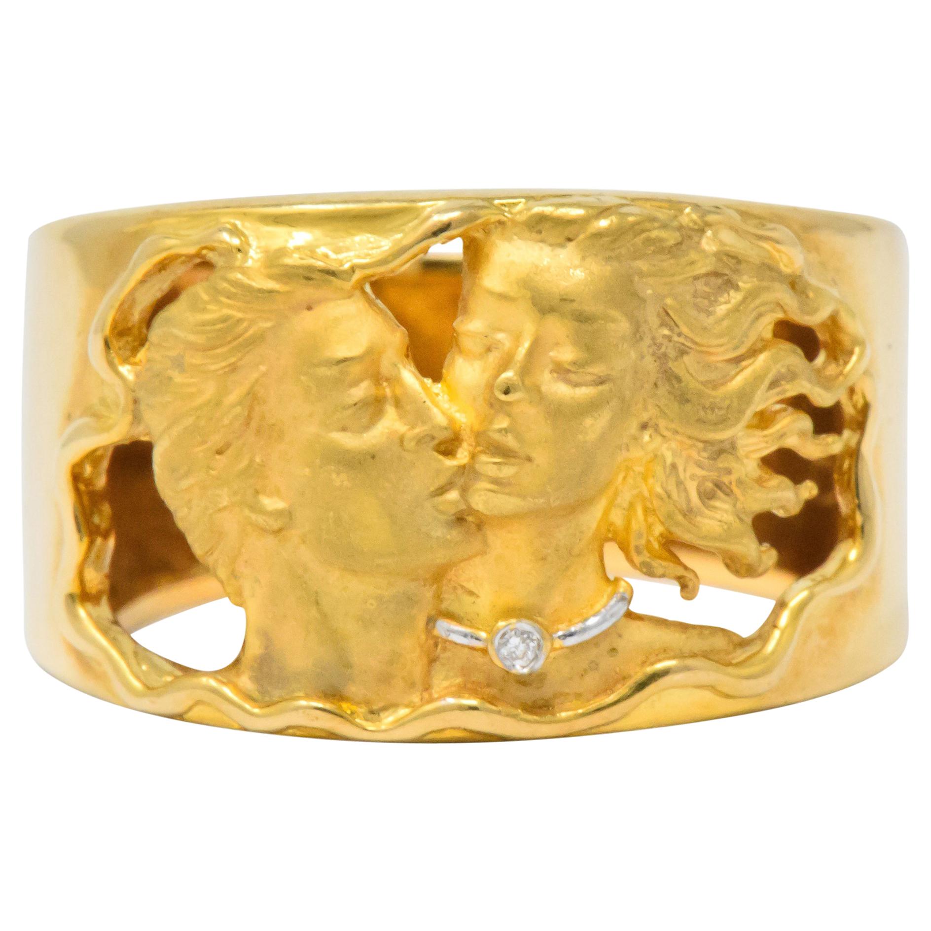 Carrera y Carrera Adam & Eve Diamond 18 Karat Gold Band Ring