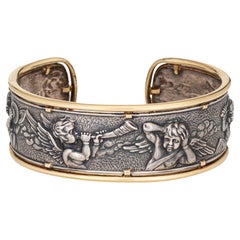 Carrera y Carrera, manchette Angels de succession musicale en argent sterling et or 18 carats