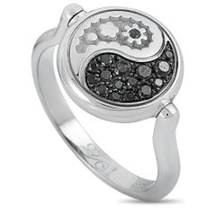 Carrera y Carrera Aqua 18 Karat Gold 0.34 Carat White and Black Diamond Ring