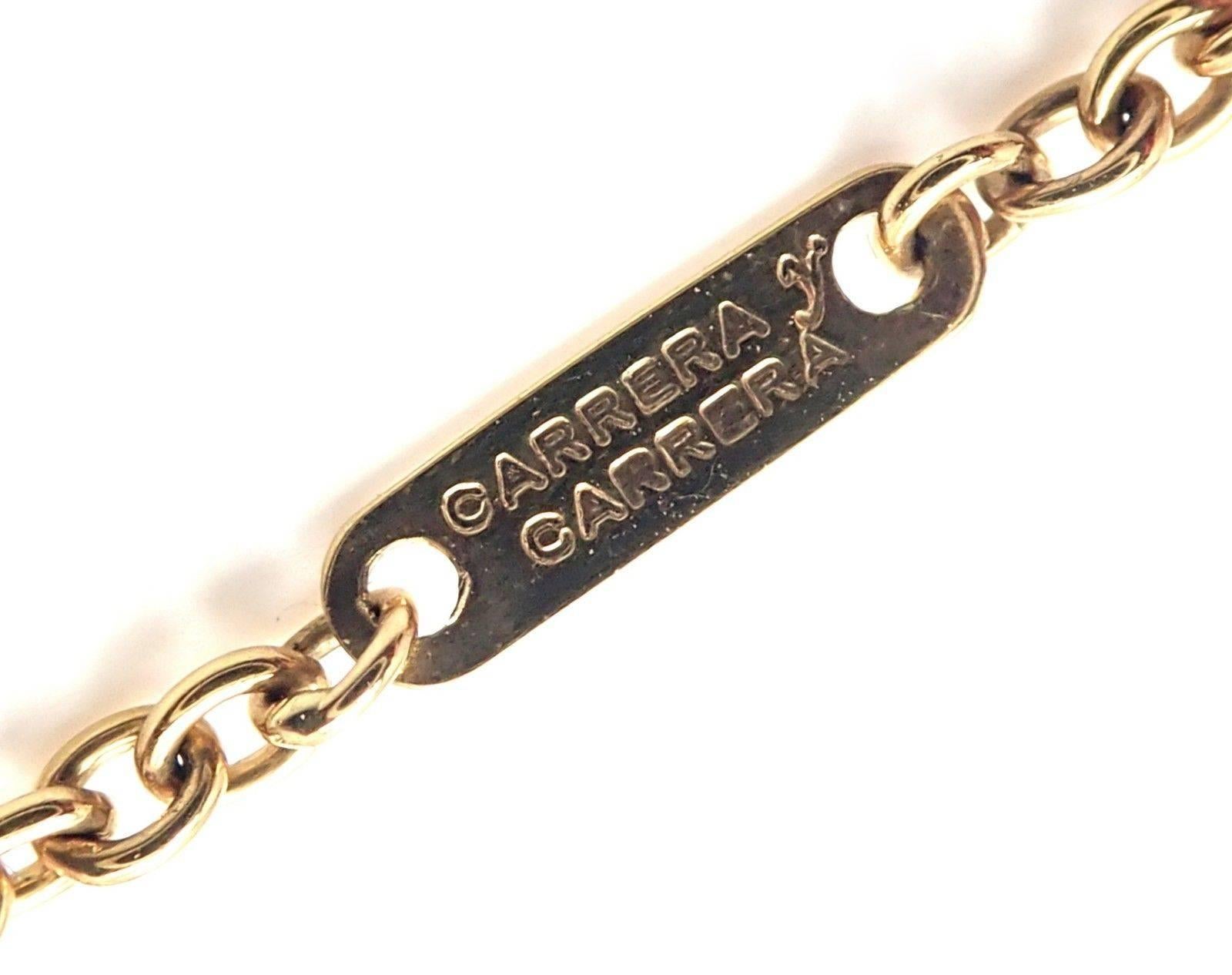  Carrera Y Carrera Aqua Diamond Kogolong Yellow Gold Necklace For Sale 1