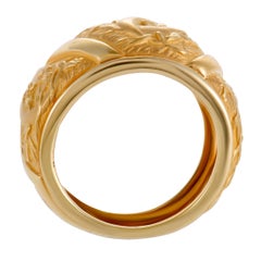 Carrera y Carrera Bestiario Wide 18 Karat Yellow Gold Dolphin Band Ring