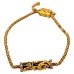 Carrera Y Carrera Armband aus 18 Karat Gelbgold mit Kreisen des Feuers und Diamanten, 10071995
