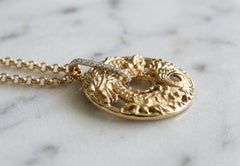 Collier pendentif diamant Circulo de Fuego de Carrera y Carrera en or jaune 18K