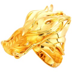 Carrera y Carrera Círculos de Fuego 18 Karat Yellow Gold 0.01 Carat Diamond Ring