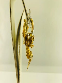 Carrera y Carrera "Circulos De Fuego" Diamond and Gold Dragon Earrings
