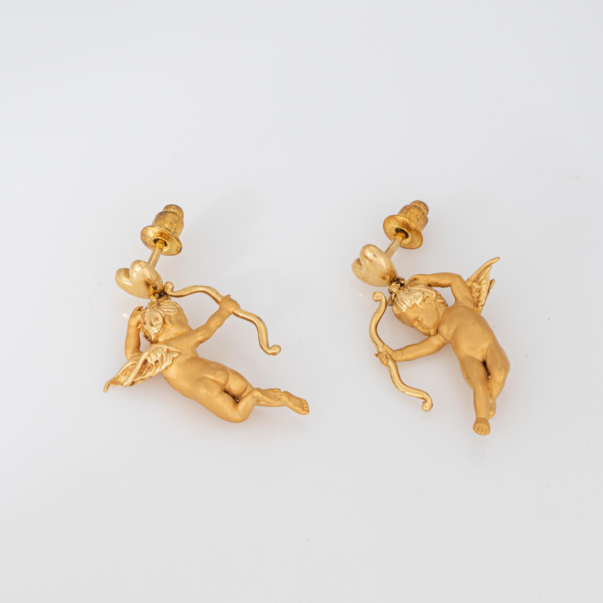 Stylish pre-owned Carrera y Carrera cupid earrings crafted in 18k yellow gold.  

Carrera y Carrera is a Spanish jewelry brand known for exquisite craftsmanship. Carrera y Carrera's most iconic motifs include animals with the graceful and powerful