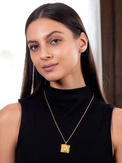 Carrera y Carrera Diamond 18 Karat Yellow Gold Adam & Eve Pendant Necklace