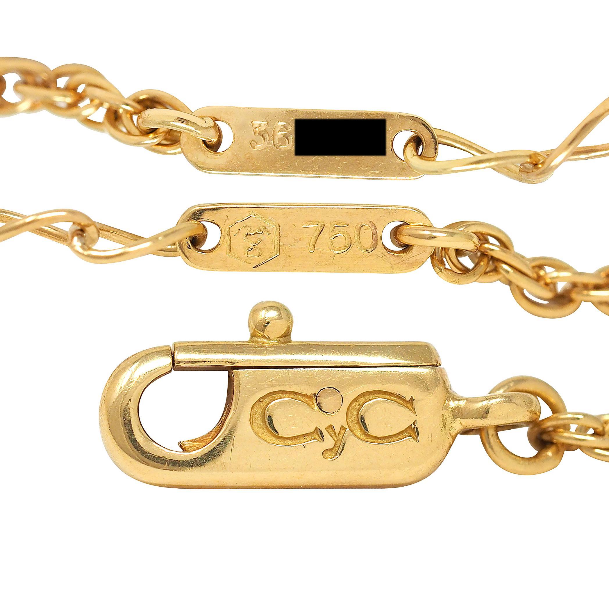 Carrera y Carrera Diamond 18 Karat Yellow Gold Adam & Eve Pendant Necklace For Sale 4