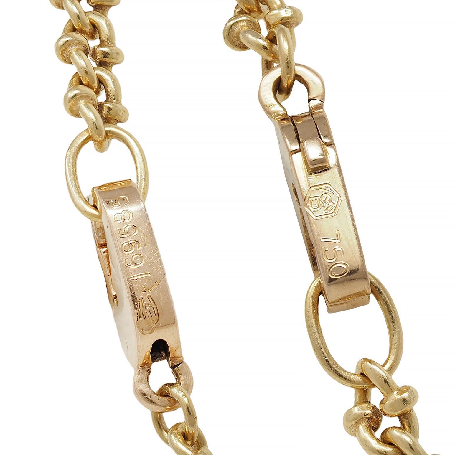 Carrera Y Carrera Diamond 18 Karat Yellow Gold Horse Ecuestre Station Necklace For Sale 5