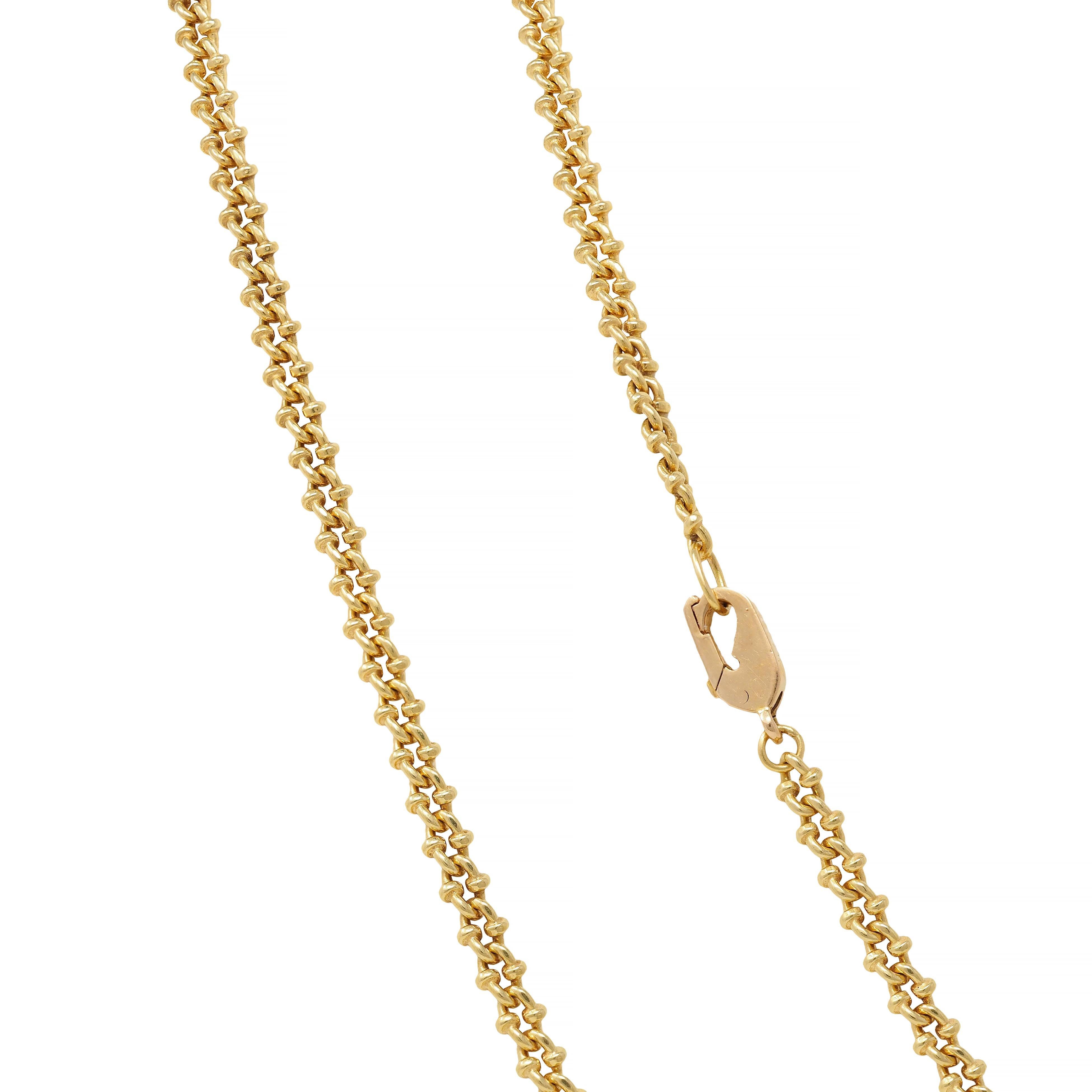 Carrera Y Carrera Diamond 18 Karat Yellow Gold Horse Ecuestre Station Necklace For Sale 3