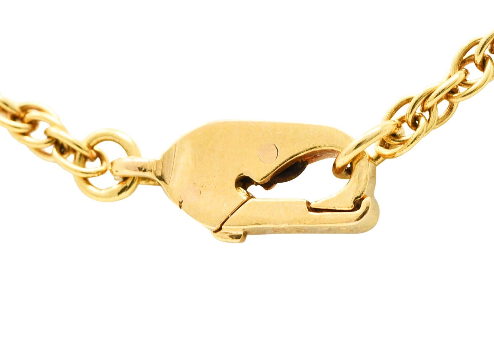 Women's or Men's Carrera Y Carrera Diamond 18 Karat Yellow Gold Panther Pendant Necklace