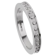 Carrera y Carrera Diamond 18k White Gold Eternity Band Ring Sz 7