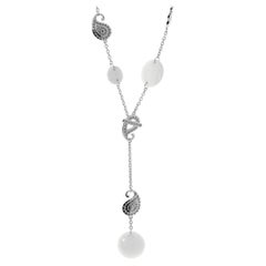 Carrera y Carrera Diamond Aqua 18k White Gold Pendant Laria Necklace