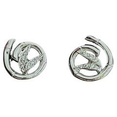 Carrera Y Carrera Diamond Cufflinks 18 Karat White Gold