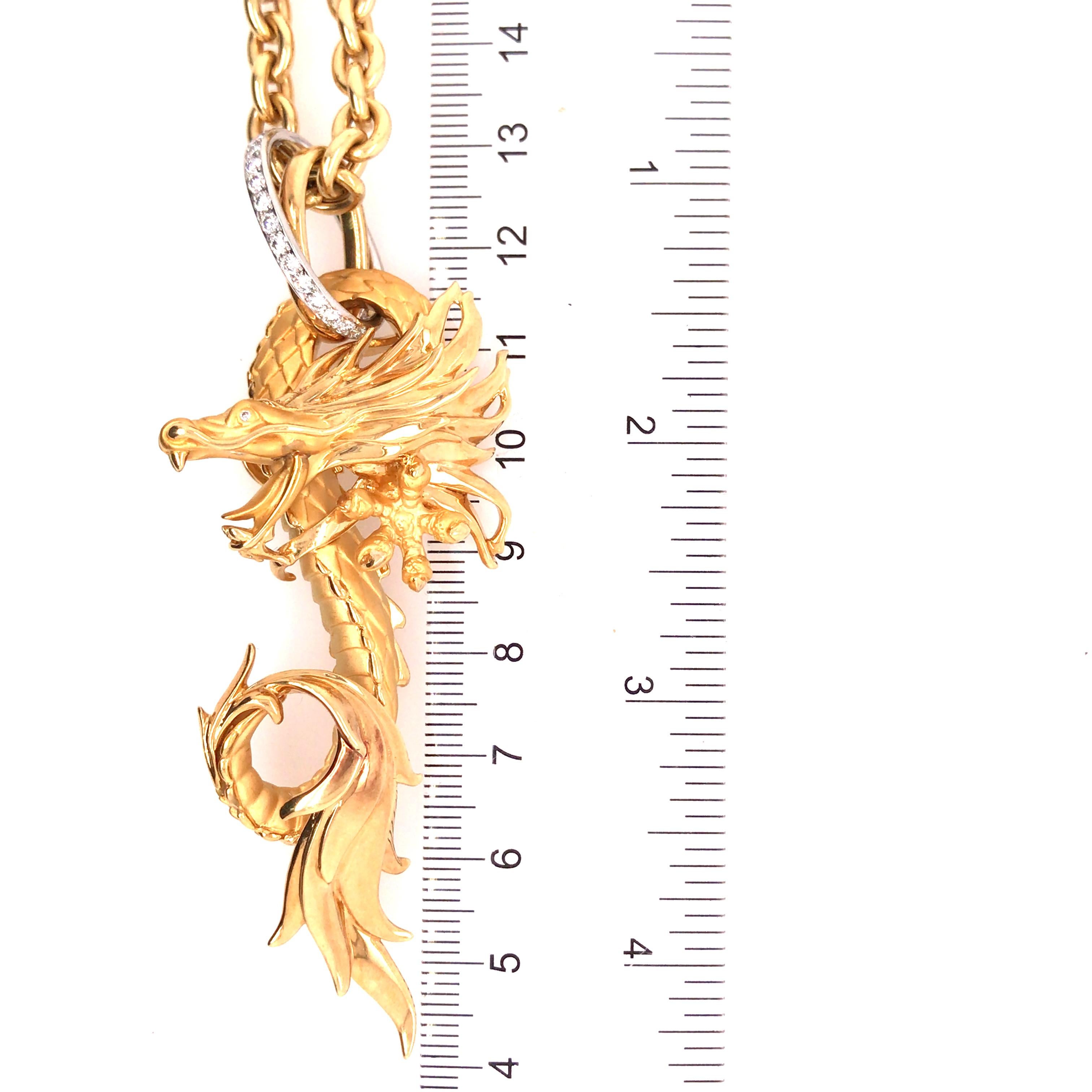 Carrera Y Carrera Diamond Dragon Pendant Necklace in 18K Two-Tone Gold 2
