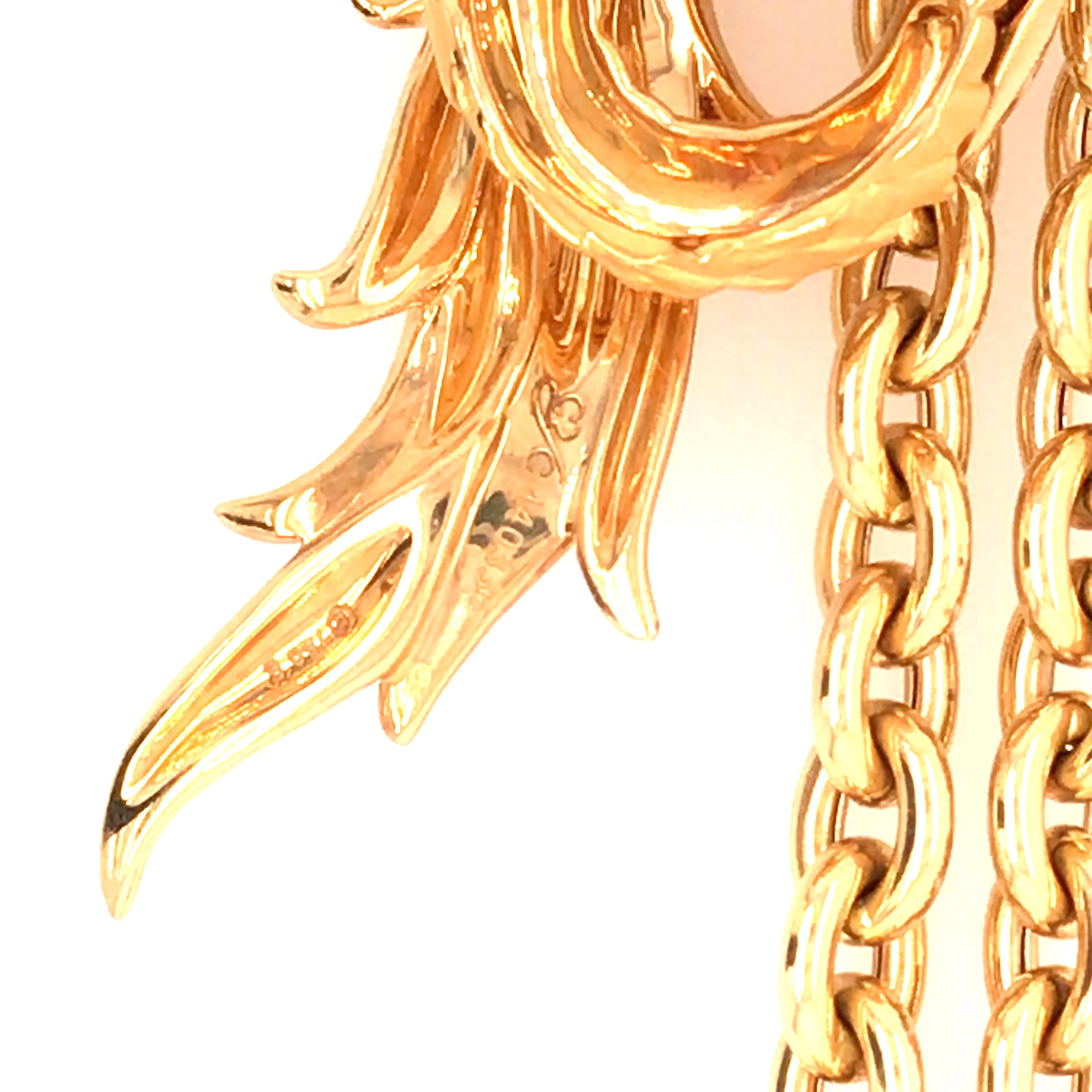 Carrera Y Carrera Diamond Dragon Pendant Necklace in 18K Two-Tone Gold In Good Condition In Boca Raton, FL