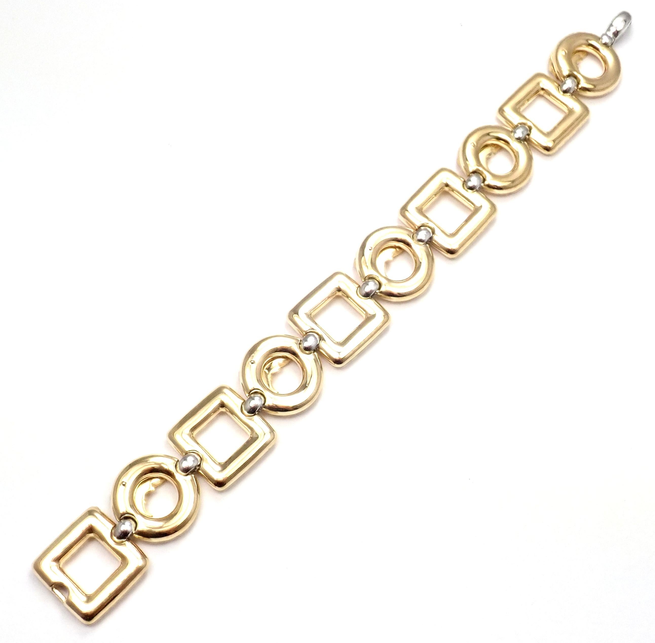 Women's or Men's Carrera Y Carrera Diamond Elephant Yellow and White Gold Link Bracelet For Sale