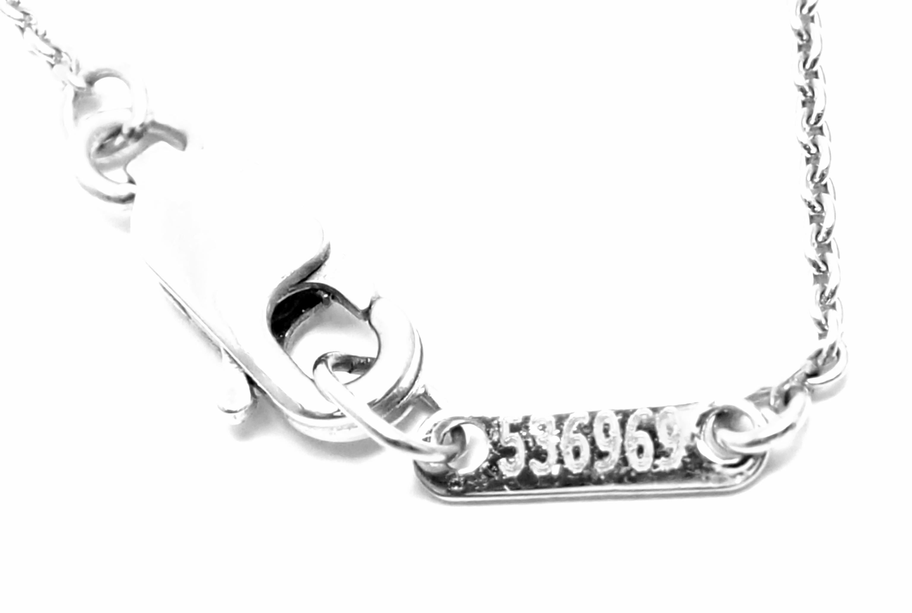 Women's or Men's Carrera Y Carrera Diamond Heart Angel White Gold Pendant Necklace