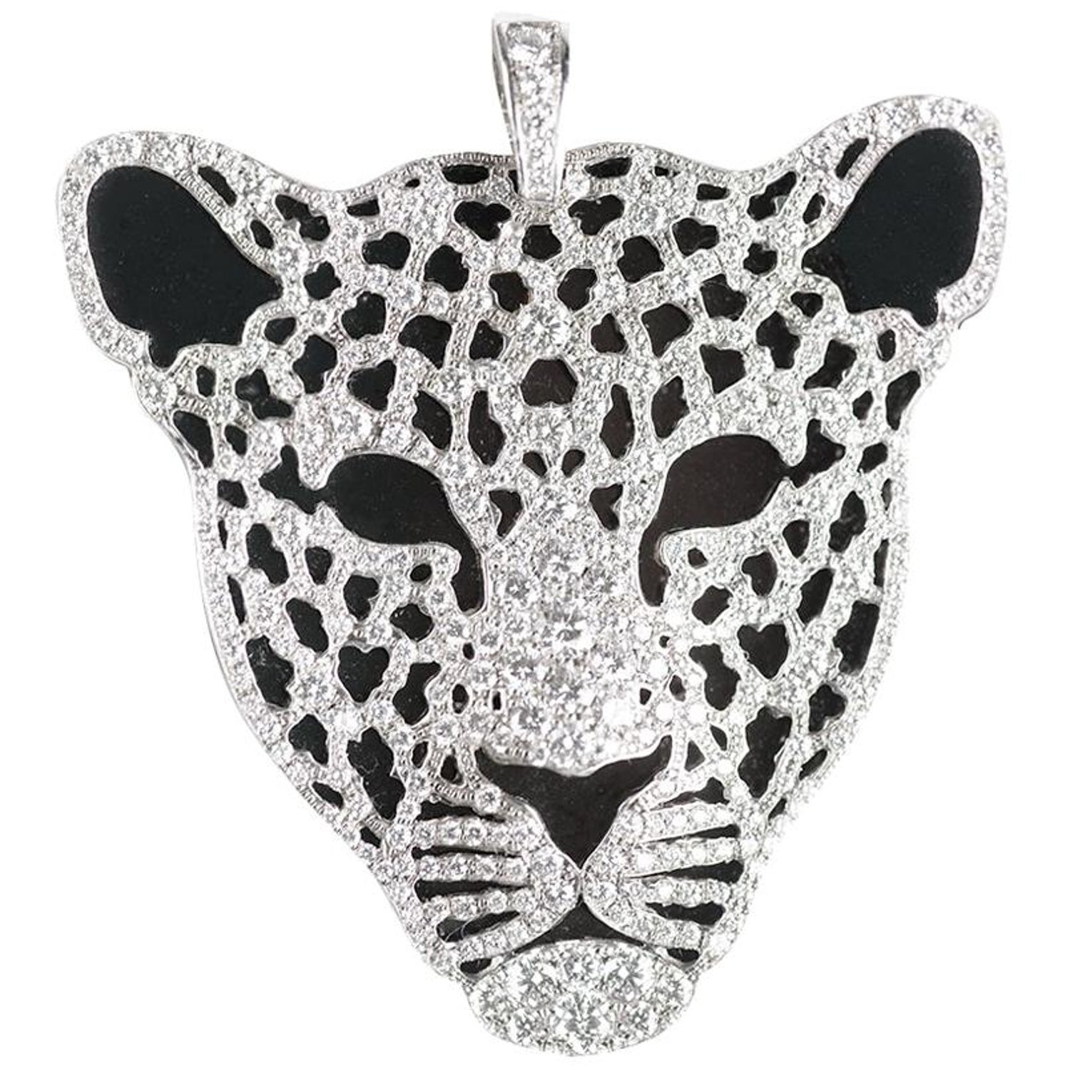 Carrera y Carrera Diamond Leopard Pendant Necklace at 1stDibs