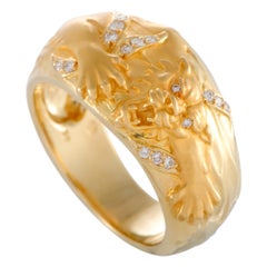 Carrera y Carrera Diamond Panther Yellow Gold Band Ringa
