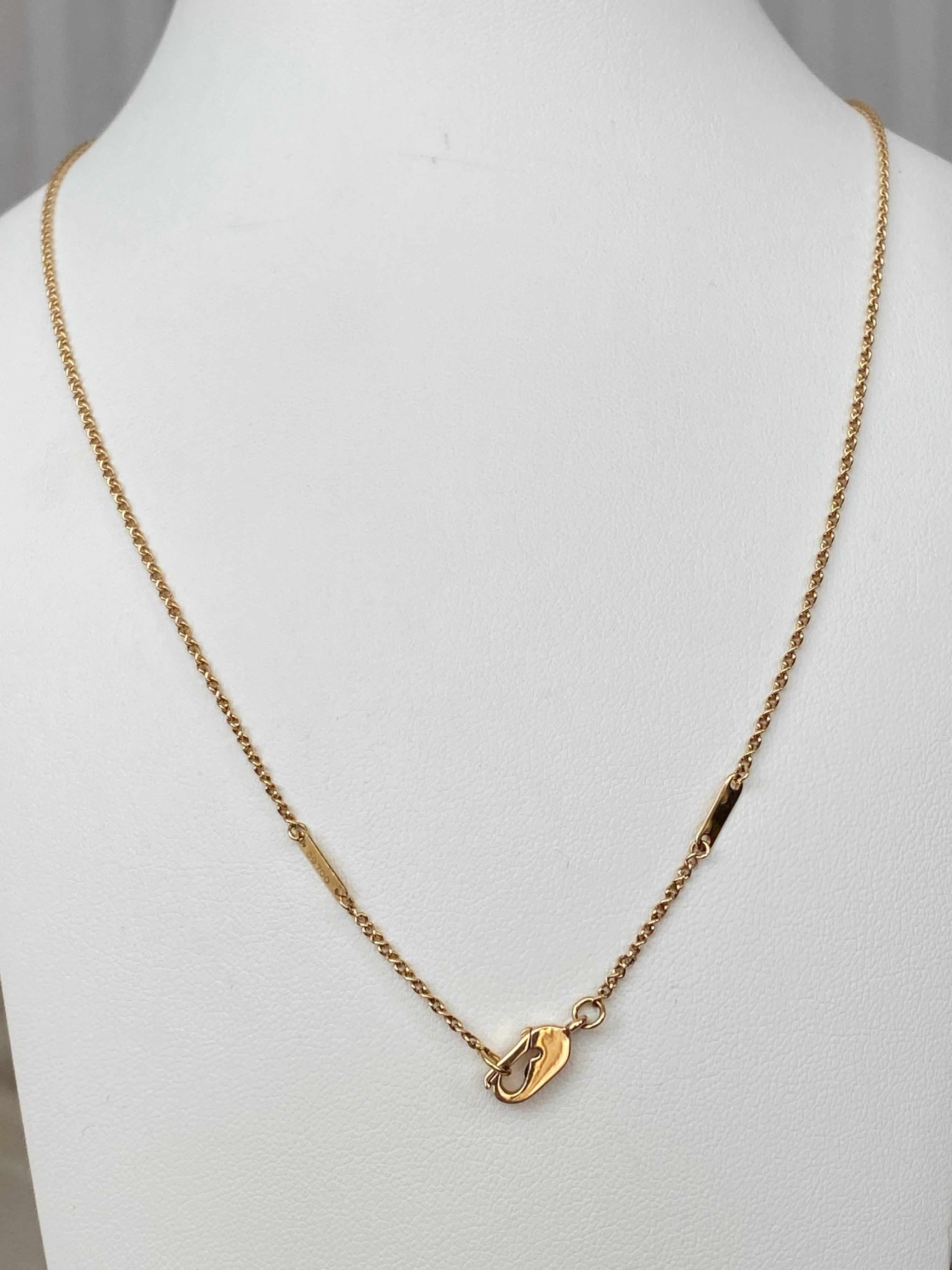 Carrera y Carrera Diamant-Anhänger-Halskette mit Handmotiv K18 Gelbgold im Zustand „Gut“ in AMSTERDAM, NL