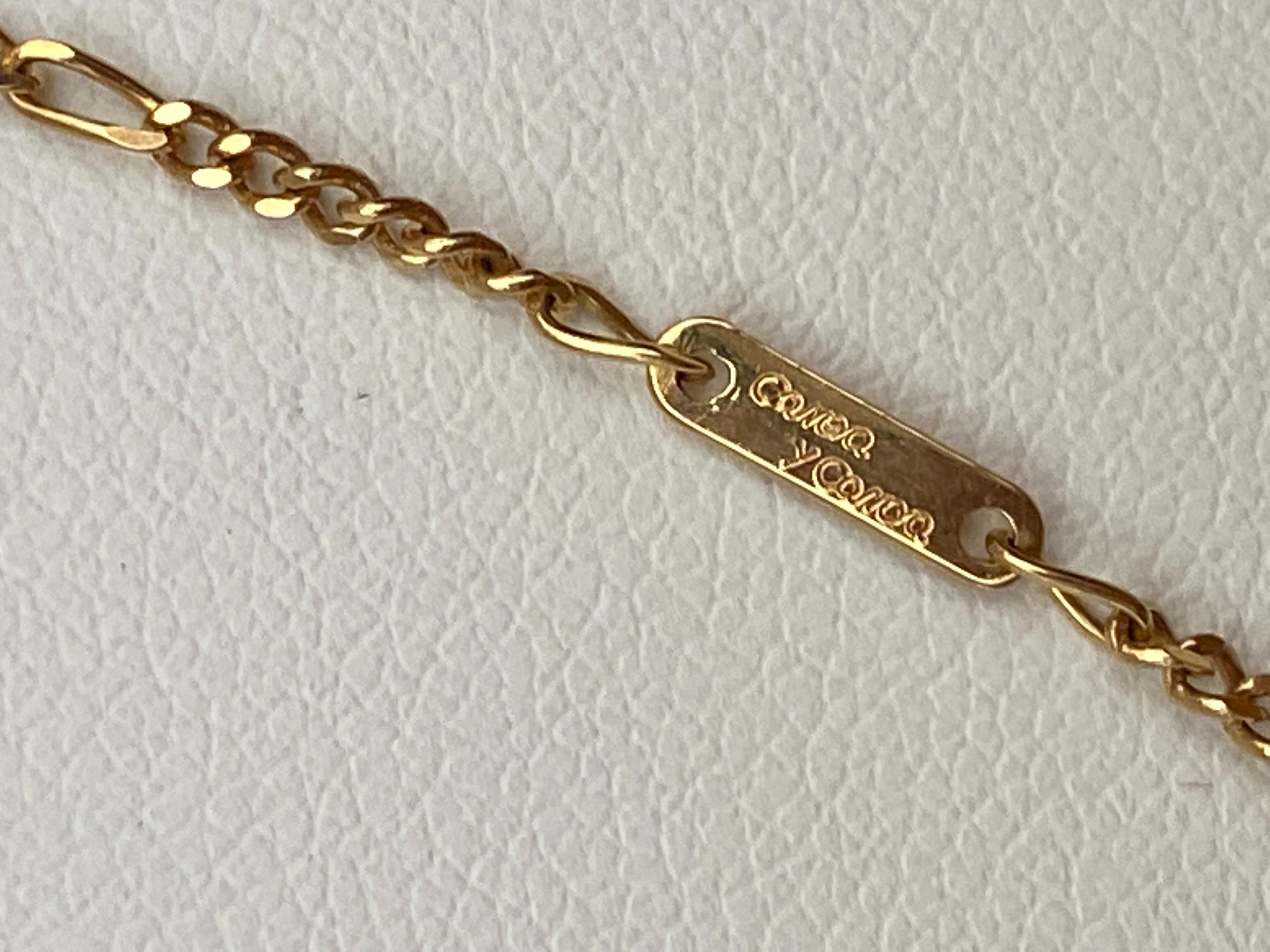 Carrera y Carrera Diamant-Anhänger Saphir-Halskette Handmotiv K18 Gelbgold 2