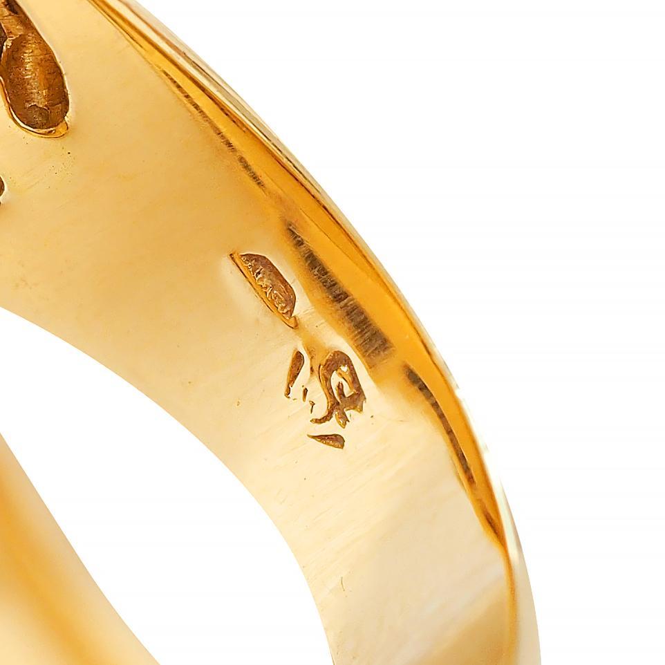 Carrera y Carrera Anello Giraffa in oro bicolore 18 carati con diamante e quarzo fumé in vendita 8