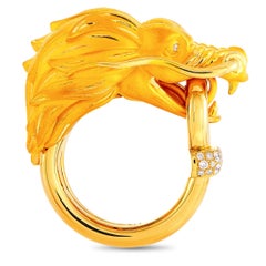 Carrera y Carrera Dragon's Secret XL 18 Karat Gold 0.18 Carat Diamond Ring