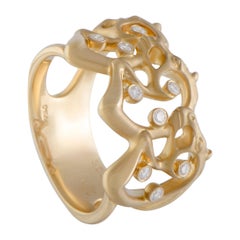 Carrera y Carrera Ecuestre 0.15 Carat Diamond Yellow Gold Band Ring