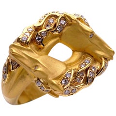 Carrera y Carrera Ecuestre Double Horse Ring mit Diamantakzenten