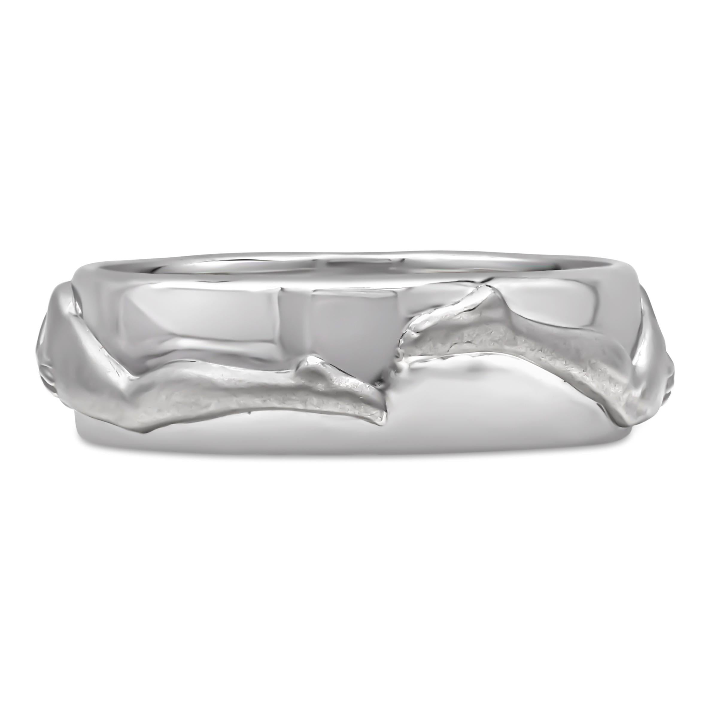 Carrera y Carrera El Beso Ehering aus 18 Karat Weißgold für Damen oder Herren im Angebot