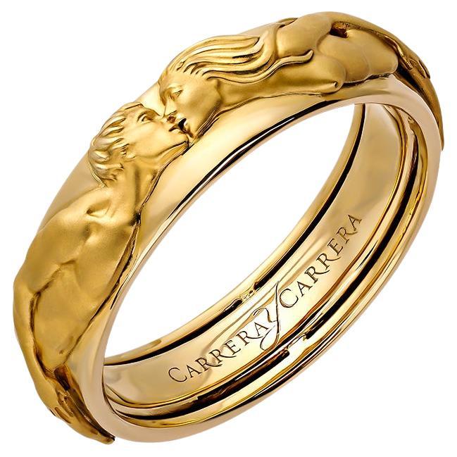 Carrera y Carrera El Beso Wedding Ring in 18K Yellow Gold For Sale
