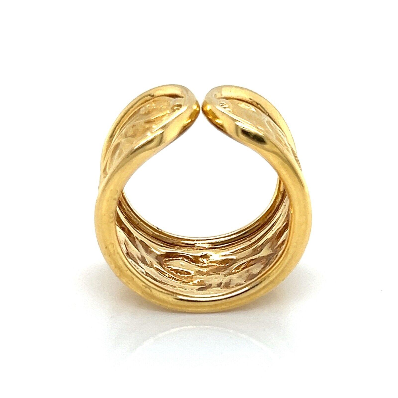 Carrera y Carrera, grande bague manchette éléphant en or jaune 18 carats avec carte - Taille 6 Excellent état à Boca Raton, FL