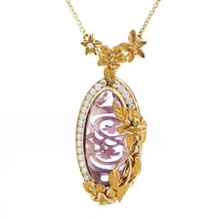 Carrera y Carrera Emperatriz Cascada Medium Gold Gemstone Pendant Necklace