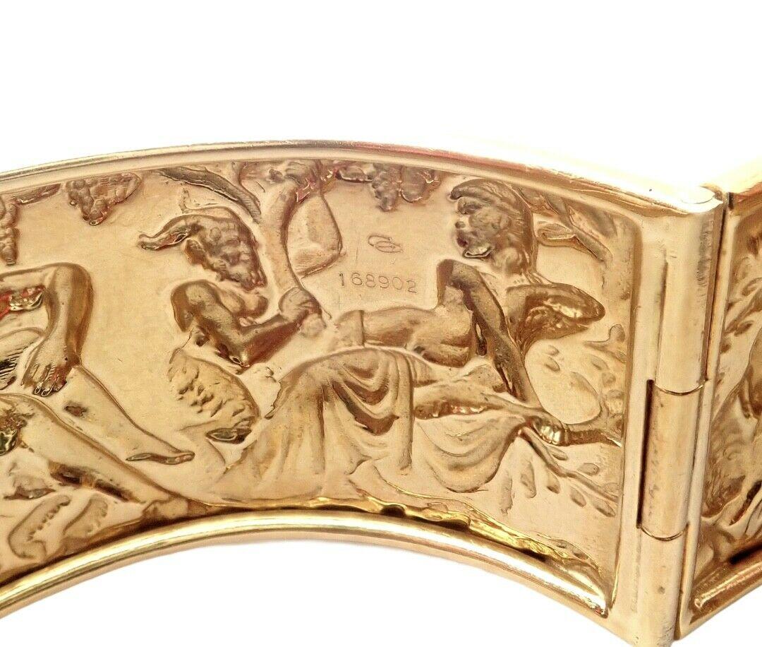 Carrera Y Carrera Bracelet jonc large Eros en or jaune Excellent état à Southampton, PA