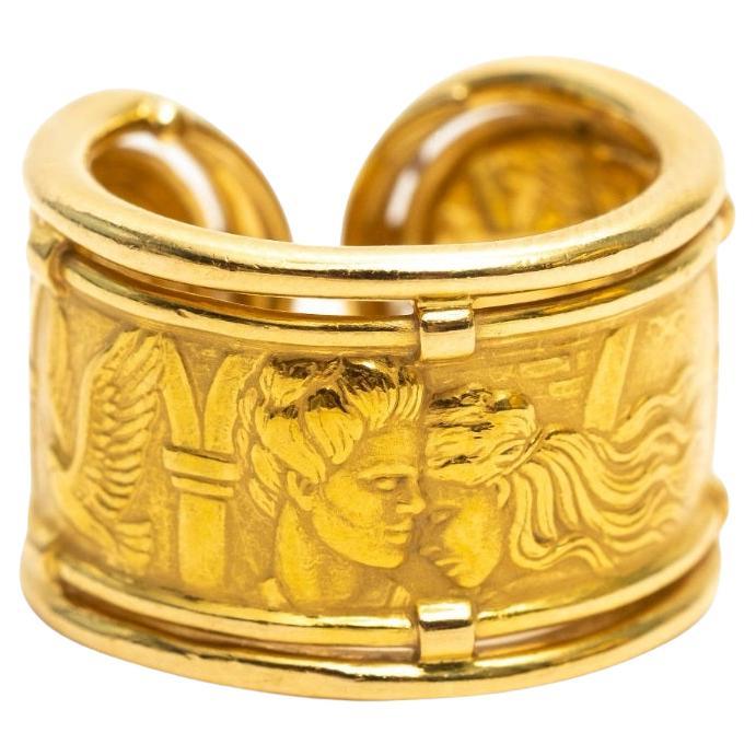 Carrera y Carrera for Cellini "Romeo and Juliet" Relief Frieze Band Ring Sz 6.25