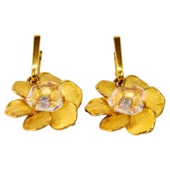 Carrera y Carrera Boucles d'oreilles fleur de jardinia en or jaune 18 carats, 10076497