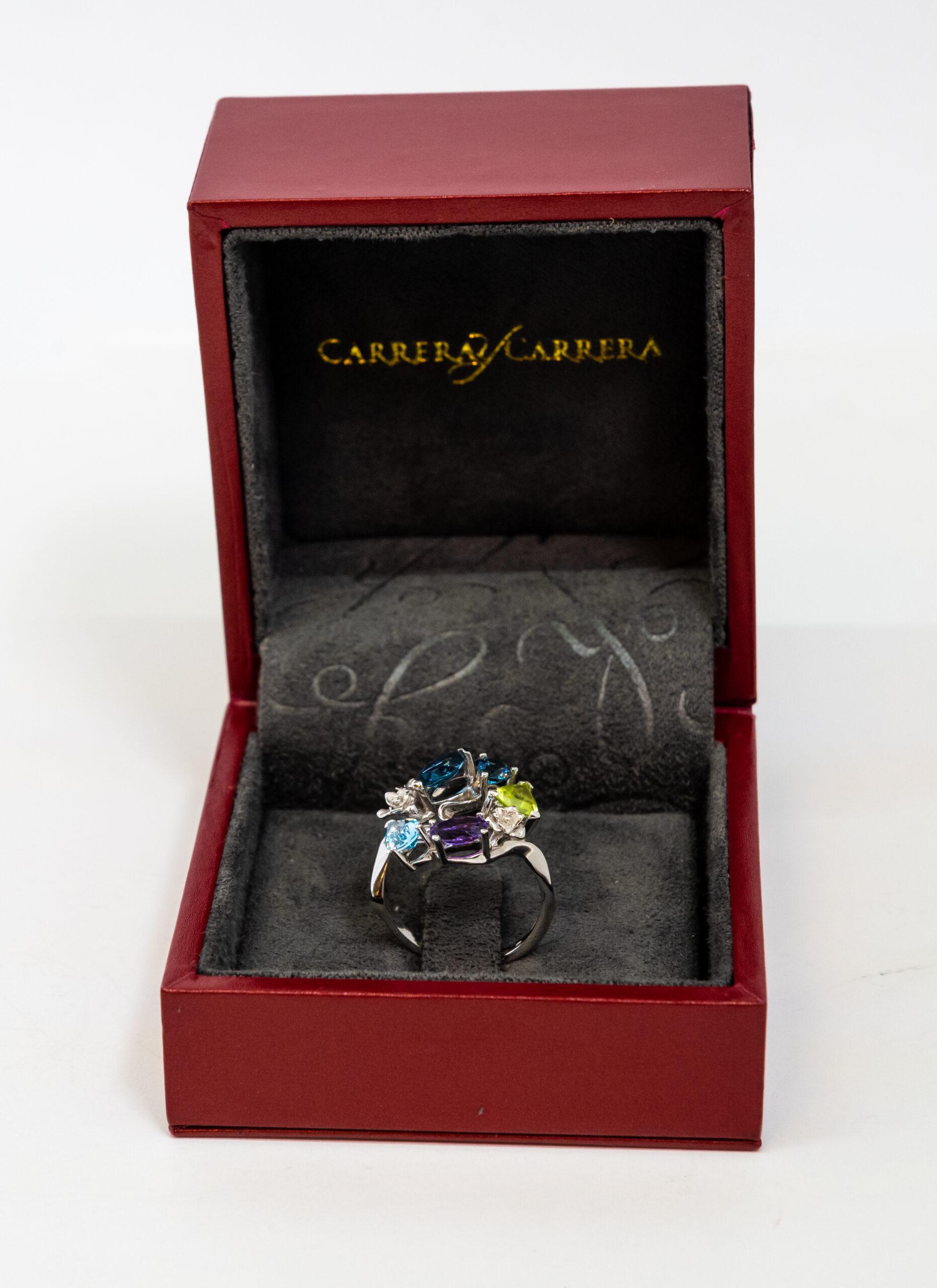 Women's Carrera y Carrera Gecko 18k White Gold and Sapphire Ring, 10070444