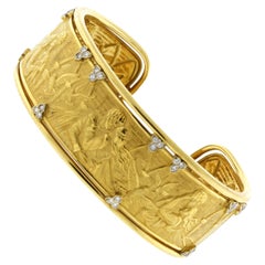 Carrera Y Carrera Gold Romeo and Juliet Cuff Bracelet