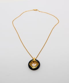 Carrera y Carrera Granada Black Onyx Yellow Gold Pendant