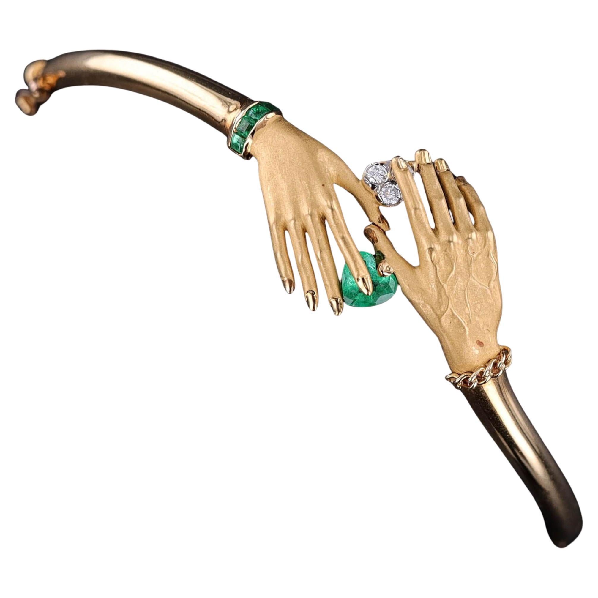 Bracciale a mano Carrera y Carrera in oro 18k in vendita