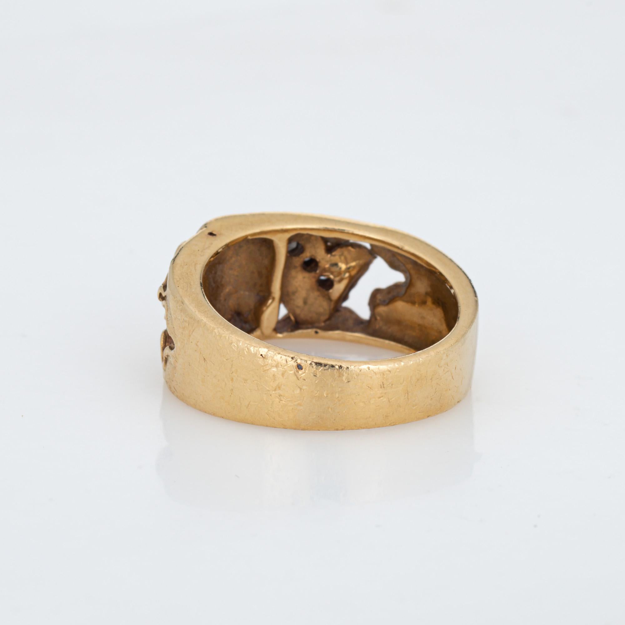 Carrera y Carrera Heart Ring Diamond Sz 6.5 Face of Woman 18k Yellow Gold Love In Good Condition In Torrance, CA