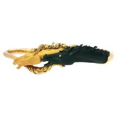 Pulsera tipo brazalete «Horse» de Carrera y Carrera, en oro amarillo de 18 quilates