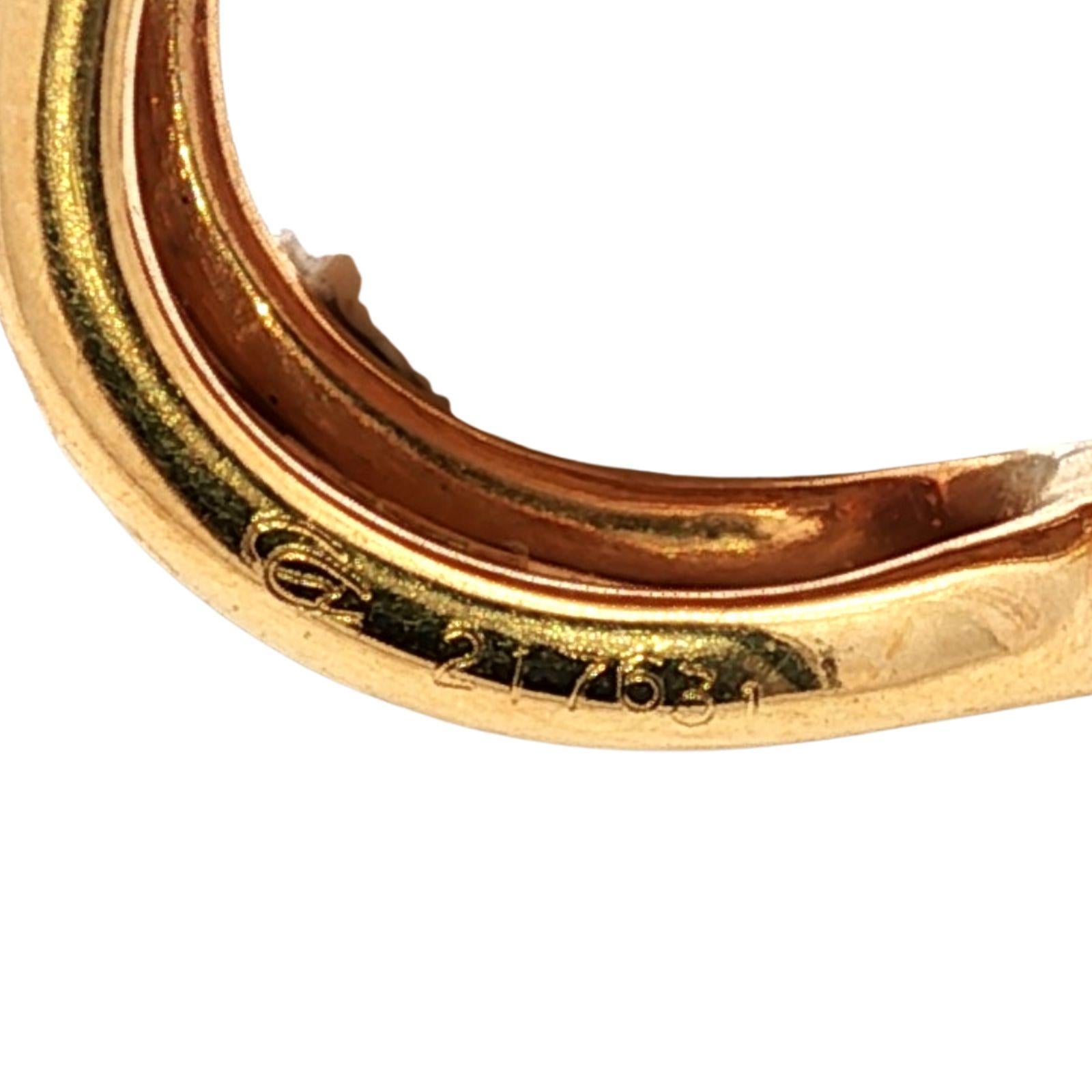 Orecchini a cerchio con motivo a cavallo Carrera y Carrera in oro giallo 18 carati con scatola in vendita 6