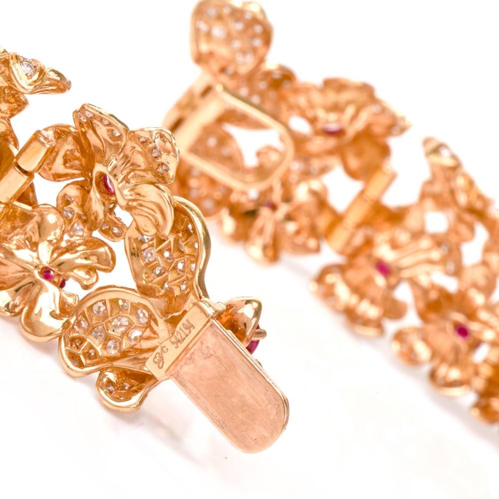 Carrera y Carrera Imperial Seda Collection Orquideas 18K Diamond Ruby Necklace  2