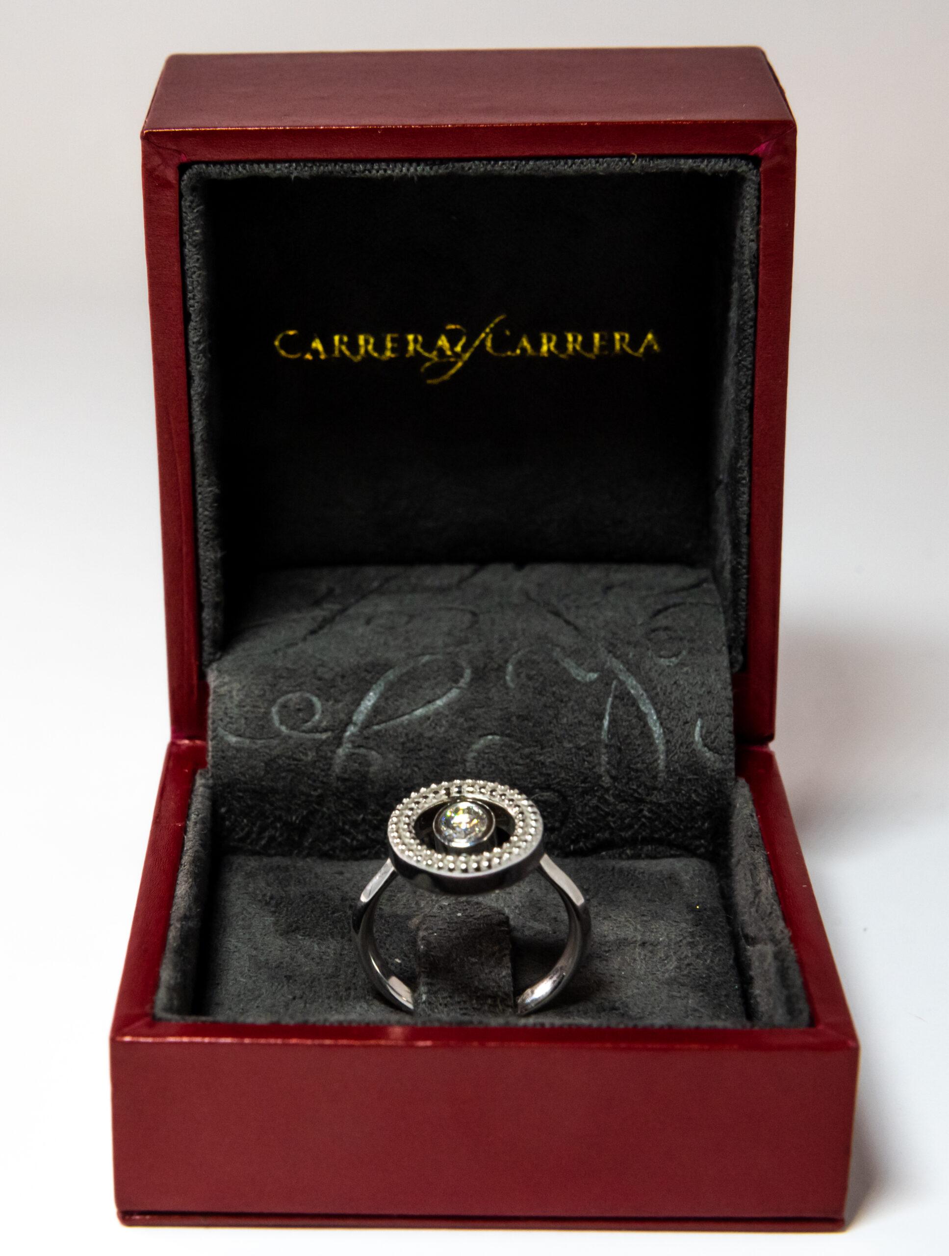 Women's Carrera y Carrera Isabel 18k White Gold Diamond Ring, 10076526 For Sale