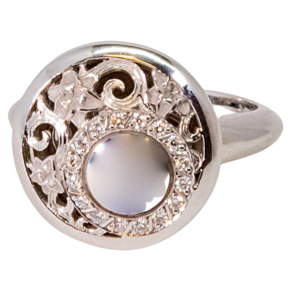 Carrera y Carrera Jasmin 18k White Gold & Diamonds Ring, 10076475 For Sale