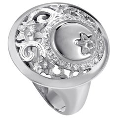 Carrera y Carrera Jazmin Women’s 18 Karat White Gold Diamond Ring